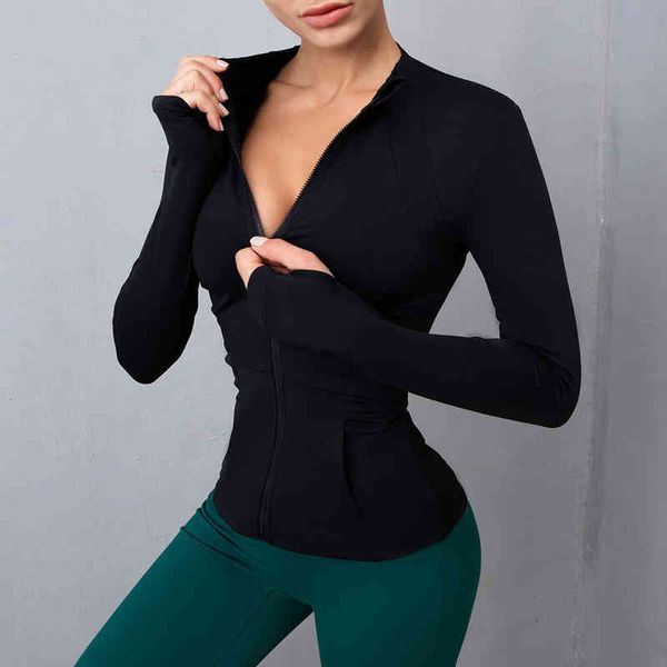 long sleeve fitness sports jacket zipper yoga shirts women gym activewear running coats workout clothes woman clothing
long sleeve fitness sports jacket zipper yoga shirts women gym activewear running coats workout clothes woman clothing