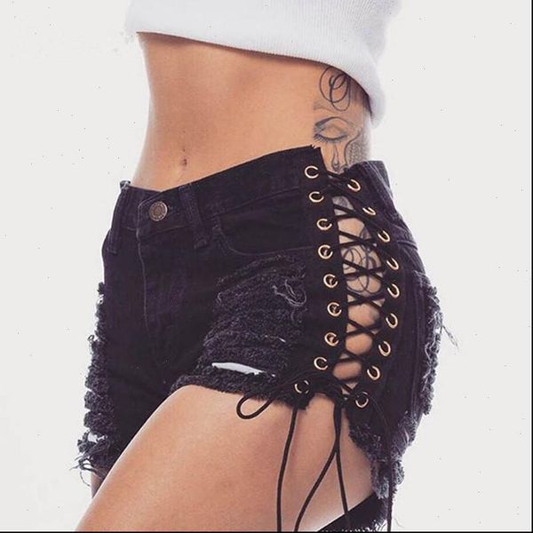 womens jeans gothic denim shorts bandage black hole fashion summer slim ripped pants lacing goth casual, Blue
womens jeans gothic denim shorts bandage black hole fashion summer slim ripped pants lacing goth casual, Blue