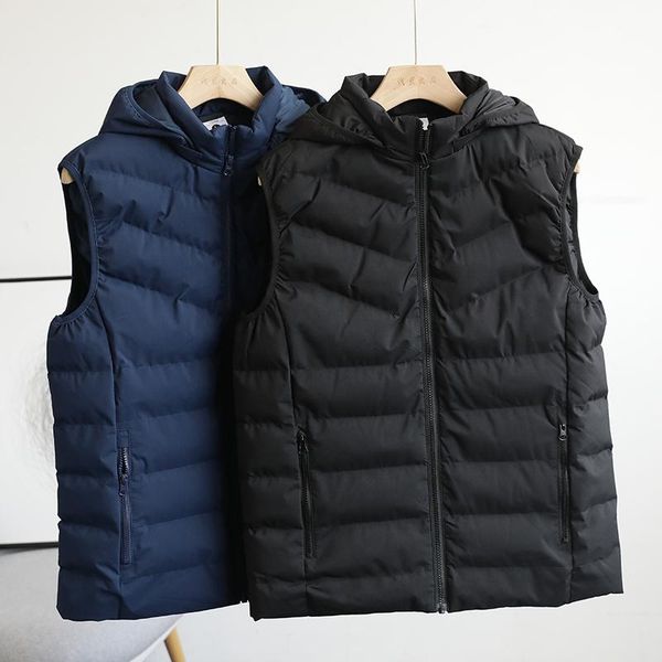 men's down & parkas trendy 2021 winter plus velvet padded hooded cotton jacket solid color casual sleeveless vest, Black
men's down & parkas trendy 2021 winter plus velvet padded hooded cotton jacket solid color casual sleeveless vest, Black