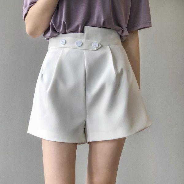 women's shorts women black white high waist button adjustable wide leg trouser short mujer de pantalones wdc8054, White;black
women's shorts women black white high waist button adjustable wide leg trouser short mujer de pantalones wdc8054, White;black