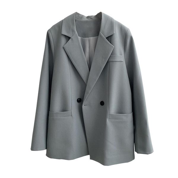 autumn temperament suit coat solid color elegant blue blazer women jacket women's korean style loose v-neck long sleeve cardigan suits, White;black
autumn temperament suit coat solid color elegant blue blazer women jacket women's korean style loose v-neck long sleeve cardigan suits, White;black
