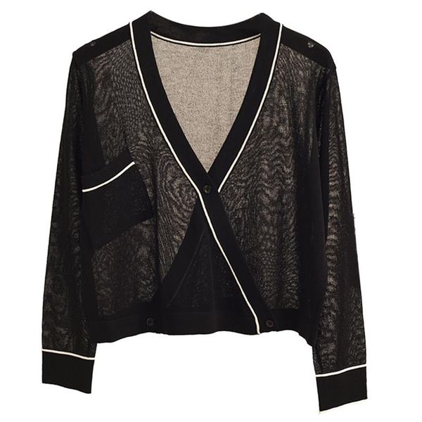 women's sweaters spring super thin cardigan women 2021 v neck long sleeve loose open stitch sweater knitted outwear summer shirt jersey, White;black
women's sweaters spring super thin cardigan women 2021 v neck long sleeve loose open stitch sweater knitted outwear summer shirt jersey, White;black
