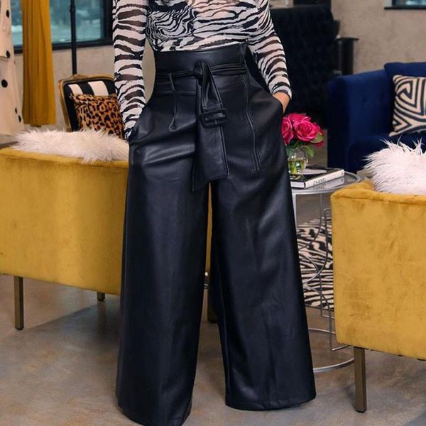 women's pants & capris women fashion pu leather casual loose high waist pockets wide leg throusers long, Black;white
women's pants & capris women fashion pu leather casual loose high waist pockets wide leg throusers long, Black;white