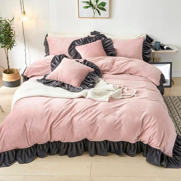 bedding sets pink white green princess girl set warm flannel velvet black ruffles skirt duvet bed cover plush fleece pillowcase short
bedding sets pink white green princess girl set warm flannel velvet black ruffles skirt duvet bed cover plush fleece pillowcase short