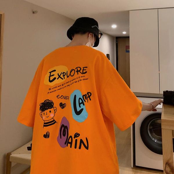 men's t-shirts 2021 summer loose student short sleeve tshirts round neck printing fashion t-shirt casual clothes t shirts, White;black
men's t-shirts 2021 summer loose student short sleeve tshirts round neck printing fashion t-shirt casual clothes t shirts, White;black