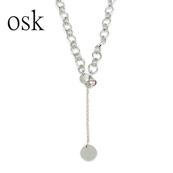 pendant necklaces osk fashion for women's jewelry punk long fringed metal personality original, Silver
pendant necklaces osk fashion for women's jewelry punk long fringed metal personality original, Silver
