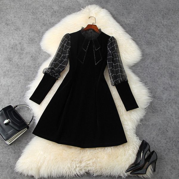 casual dresses spring long sleeve round neck black / red pure color velour ribbon panelled short mini dress elegant ld30t11748 6y81, Black;gray
casual dresses spring long sleeve round neck black / red pure color velour ribbon panelled short mini dress elegant ld30t11748 6y81, Black;gray