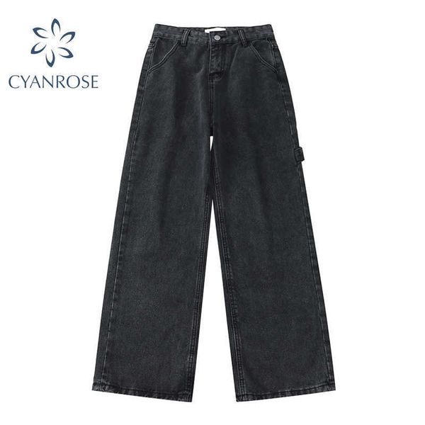 women's high waist jeans casual loose wide leg cargo pants streetwear vintage straight denim spring female 210927, Blue
women's high waist jeans casual loose wide leg cargo pants streetwear vintage straight denim spring female 210927, Blue