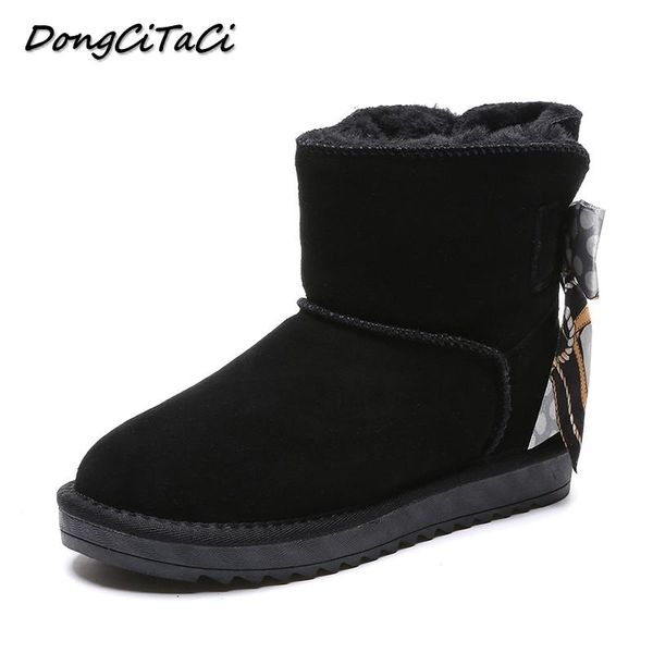 boots dongcitaci winter warm women snow shoes woman genuine leather wool blend ankle boot fashion bowtie casual flat, Black
boots dongcitaci winter warm women snow shoes woman genuine leather wool blend ankle boot fashion bowtie casual flat, Black