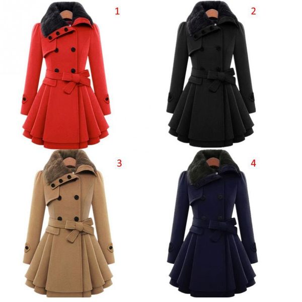women's wool & blends long sleeve lapel collar thicken medium length coat s -xxxl fast 2021 autumn and winter fashion, Black
women's wool & blends long sleeve lapel collar thicken medium length coat s -xxxl fast 2021 autumn and winter fashion, Black