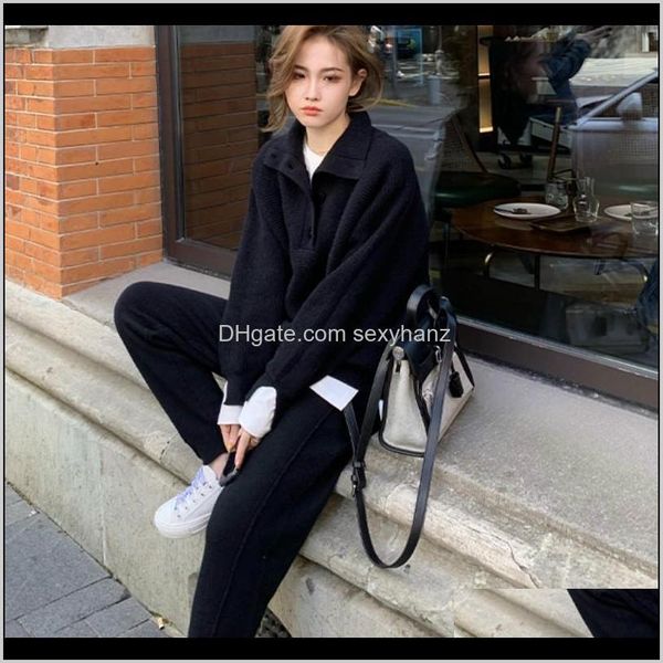 clothing apparel drop delivery 2021 womens trendy two piece knitted sets oversized solid collar knitting pullover elastic waist split hem le, White
clothing apparel drop delivery 2021 womens trendy two piece knitted sets oversized solid collar knitting pullover elastic waist split hem le, White