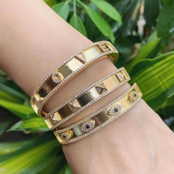 bangle 3pcs, fashion letters/eye cz zircon bangles for women girls dainty gold plated bracelets 2021 jewelry gift, Black
bangle 3pcs, fashion letters/eye cz zircon bangles for women girls dainty gold plated bracelets 2021 jewelry gift, Black