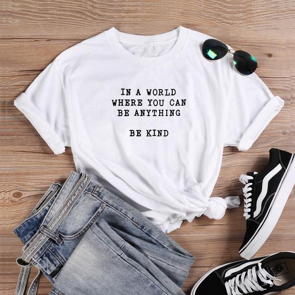 women's t-shirt be kind funny t shirts women short sleeve o-neck cotton tshirt loose tee shirt femme black & white
women's t-shirt be kind funny t shirts women short sleeve o-neck cotton tshirt loose tee shirt femme black & white