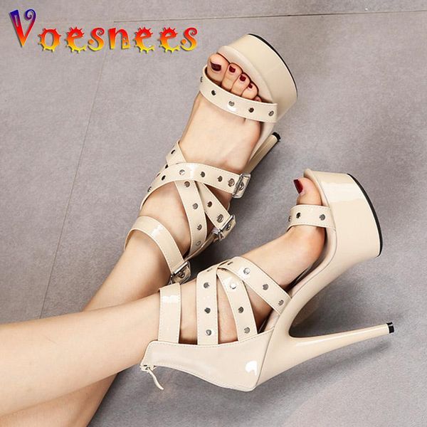 sandals models high heel rivet platform shoes ankle strap cover women club nightclub 15cm open toe lady zip stilettos, Black
sandals models high heel rivet platform shoes ankle strap cover women club nightclub 15cm open toe lady zip stilettos, Black