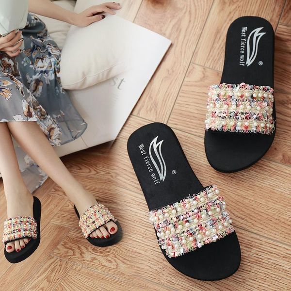 slippers string beads tassel creepers ladies shoes women wedges heels platform flip flops open toe pearl studs beach woman, Black
slippers string beads tassel creepers ladies shoes women wedges heels platform flip flops open toe pearl studs beach woman, Black
