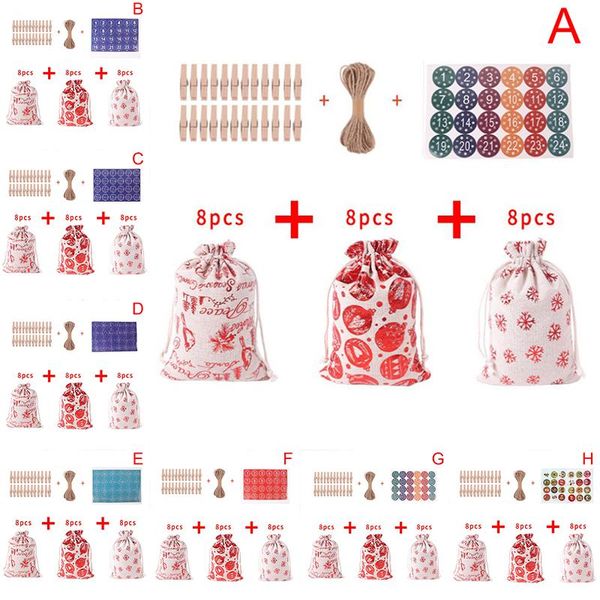 gift wrap 24pcs decorative and hanging small cloth bags calendar christmas cotton linen bag set home decor
gift wrap 24pcs decorative and hanging small cloth bags calendar christmas cotton linen bag set home decor