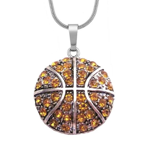 arrival basketball crystal pendant zinc studded with sparking crystals sports pendants necklace snake chain 18" necklaces, Silver
arrival basketball crystal pendant zinc studded with sparking crystals sports pendants necklace snake chain 18" necklaces, Silver