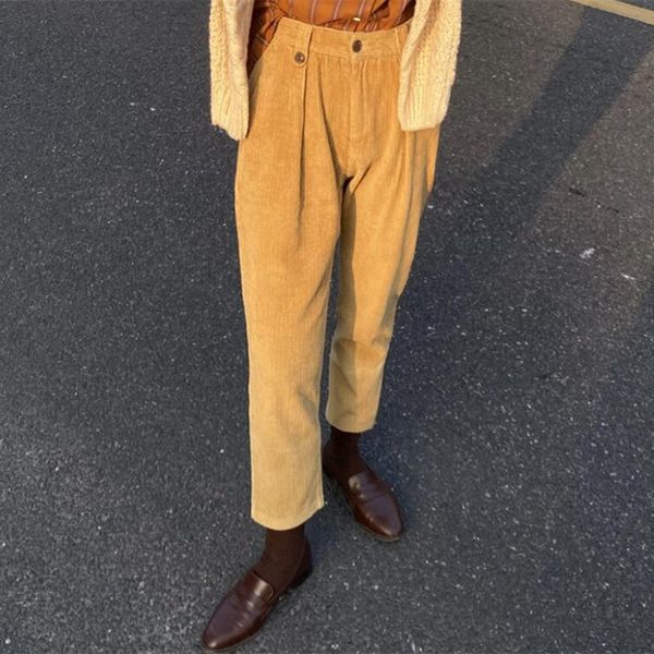 elegant vintage high waist harem corduroy pants women autumn winter ol solid casual loose-fitting suit trousers femme 210421, Black;white
elegant vintage high waist harem corduroy pants women autumn winter ol solid casual loose-fitting suit trousers femme 210421, Black;white