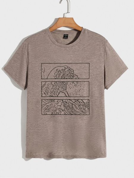 men graphic & geo print tee h7ps#, White;black
men graphic & geo print tee h7ps#, White;black