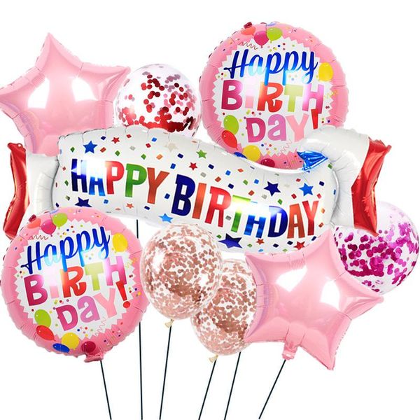 party decoration 10pcs/set happy birthday banners foil balloons with confetti latex balloon 18inch round helium globos decorations
party decoration 10pcs/set happy birthday banners foil balloons with confetti latex balloon 18inch round helium globos decorations