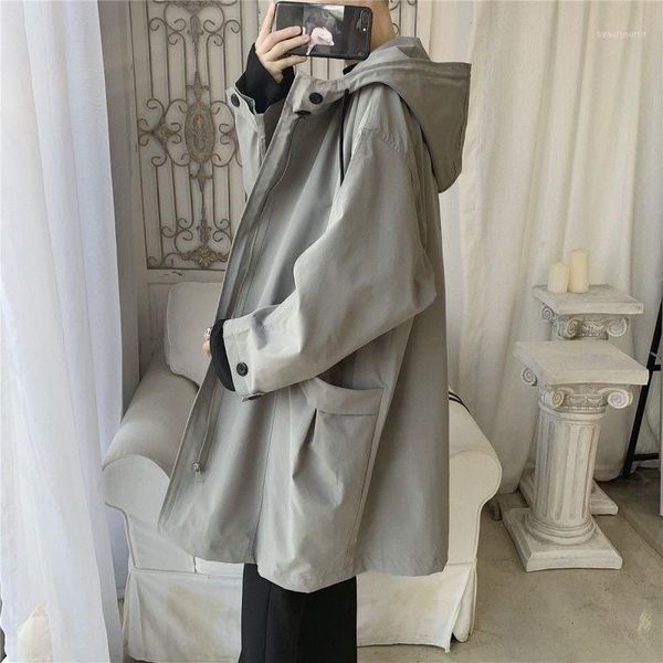 men's trench coats 2021 men hooded jackets black harajuku windbreaker overcoat male casual outwear hip hop streetwear, Tan;black
men's trench coats 2021 men hooded jackets black harajuku windbreaker overcoat male casual outwear hip hop streetwear, Tan;black