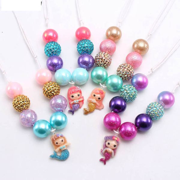 girls necklaces pendants jewelry childrens accessories cute mermaid children beads b7950, Red;brown
girls necklaces pendants jewelry childrens accessories cute mermaid children beads b7950, Red;brown