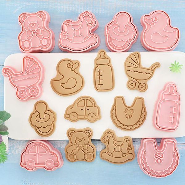 baking moulds 8pcs baby cartoon toy bear stroller shape cookie cutters set plastic 3d pressable biscuit mold stamp pastry bakeware
baking moulds 8pcs baby cartoon toy bear stroller shape cookie cutters set plastic 3d pressable biscuit mold stamp pastry bakeware