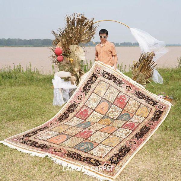 carpets 6'x9' garden silk area rug porch hand-knotted handmade tabriz (ywx079a)
carpets 6'x9' garden silk area rug porch hand-knotted handmade tabriz (ywx079a)