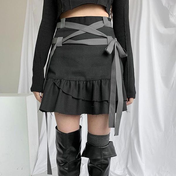 skirts summer skirt women clothes fashion casual lace-up high waist solid plus size loose ruffled mini t648, Black
skirts summer skirt women clothes fashion casual lace-up high waist solid plus size loose ruffled mini t648, Black
