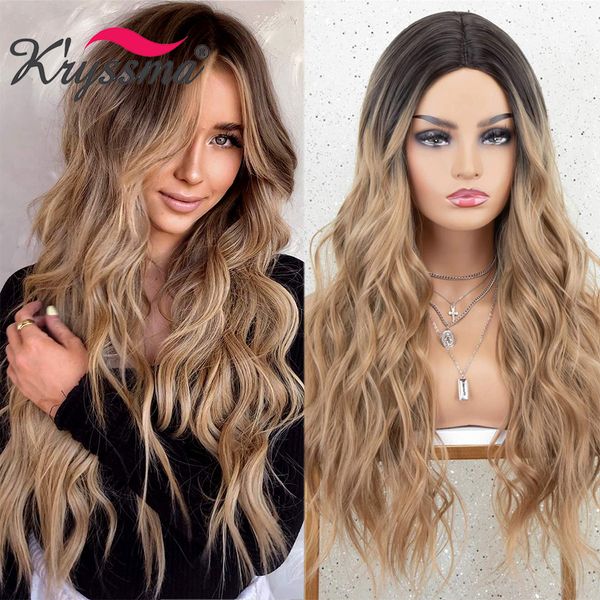 women body wave wig for ombre blonde wig long wavy synthetic wigs cosplay wigs for halloween heat resistant fiber hair, Black
women body wave wig for ombre blonde wig long wavy synthetic wigs cosplay wigs for halloween heat resistant fiber hair, Black
