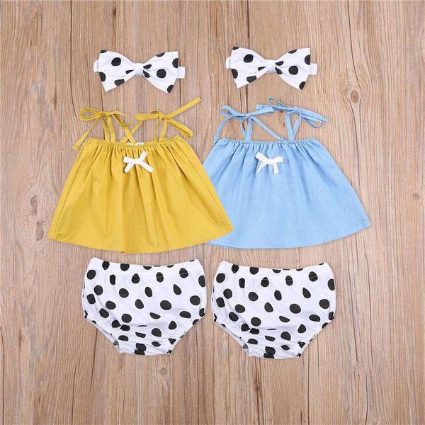 clothing sets 2021 baby girl summer outfits set sleeveless self-tie strap tank + dot bloomers headband 3 piece for 0-3 years, White
clothing sets 2021 baby girl summer outfits set sleeveless self-tie strap tank + dot bloomers headband 3 piece for 0-3 years, White