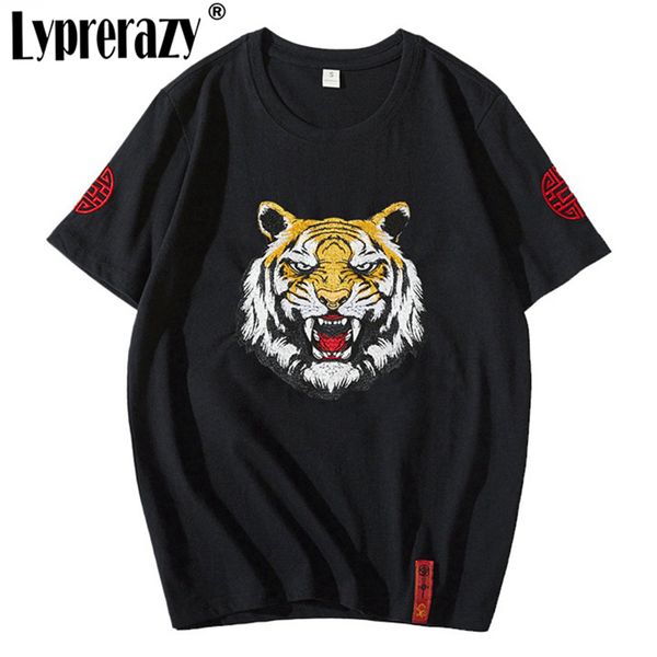 men short sleeve t-shirt chinese style tiger head embroidery tees hip hop streetwear harajuku cotton, White;black
men short sleeve t-shirt chinese style tiger head embroidery tees hip hop streetwear harajuku cotton, White;black