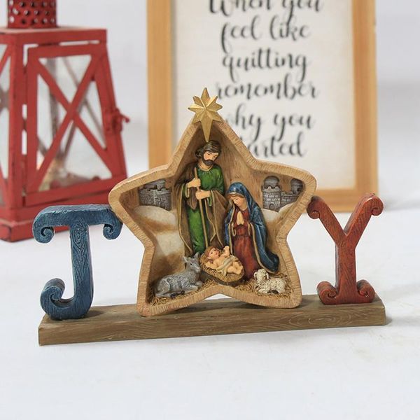 party decoration religious figurine shelf statue nativity of christ ornament sculpture craft