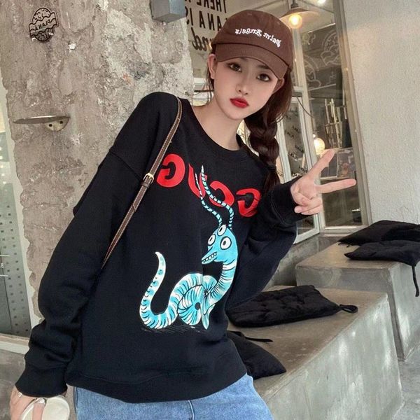 21ss autumn and winter season g new fashion loose three eye tentacle snake letter printed terry round neck sweater, Black
21ss autumn and winter season g new fashion loose three eye tentacle snake letter printed terry round neck sweater, Black