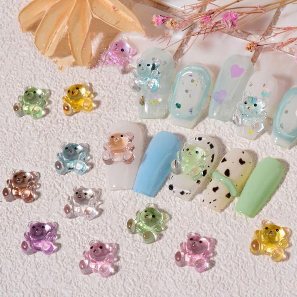 nail art decorations 8 pcs candy bear decoration cute cartoon hug ice transparent 3d crystal glue nails jewelry manicure accessories, Silver;gold
nail art decorations 8 pcs candy bear decoration cute cartoon hug ice transparent 3d crystal glue nails jewelry manicure accessories, Silver;gold