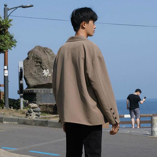 men's suits & blazers men solid single breasted long sleeve plus size 3xl loose korean style casual fashion outwears teens retro bf ins, White;black
men's suits & blazers men solid single breasted long sleeve plus size 3xl loose korean style casual fashion outwears teens retro bf ins, White;black