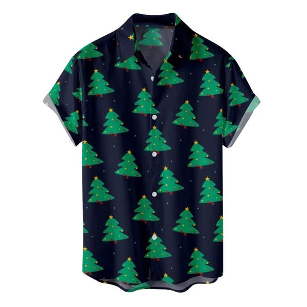 men's casual shirts green trees print men blouse short sleeve shirt turn down collar single breasted male for christmas, White;black
men's casual shirts green trees print men blouse short sleeve shirt turn down collar single breasted male for christmas, White;black