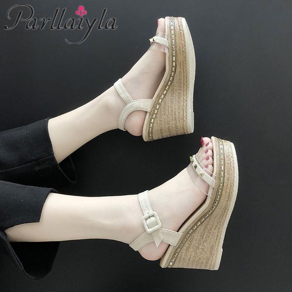 women's sandals 2021 fashion summer high heeled ladies shoes platform feminina casual gladiator woman wedge heel 9cm, Black
women's sandals 2021 fashion summer high heeled ladies shoes platform feminina casual gladiator woman wedge heel 9cm, Black