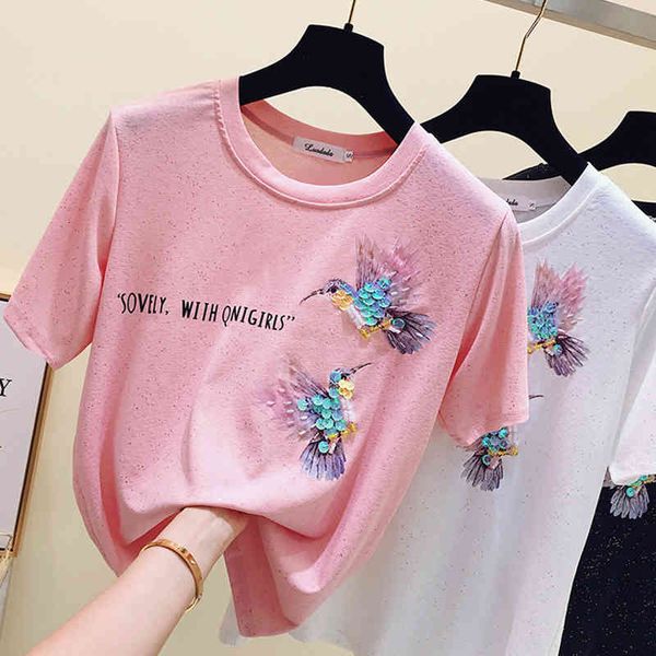 women's t-shirt animal sequins t-shirt, women's cotton shirt with letters, short sleeves for summer, casual shirts, clothes 73g8, White
women's t-shirt animal sequins t-shirt, women's cotton shirt with letters, short sleeves for summer, casual shirts, clothes 73g8, White