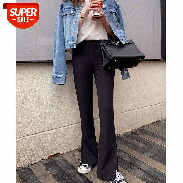 net red small slit design waist wide-leg pants drape black female flared #0e6u, Black;white
net red small slit design waist wide-leg pants drape black female flared #0e6u, Black;white