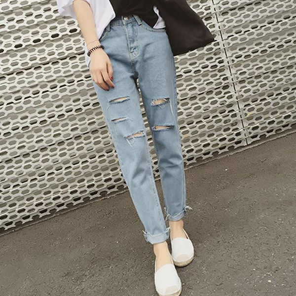 women's clothing 2021 women jeans autumn wild silk hole nine pants loose thin denim, Blue
women's clothing 2021 women jeans autumn wild silk hole nine pants loose thin denim, Blue