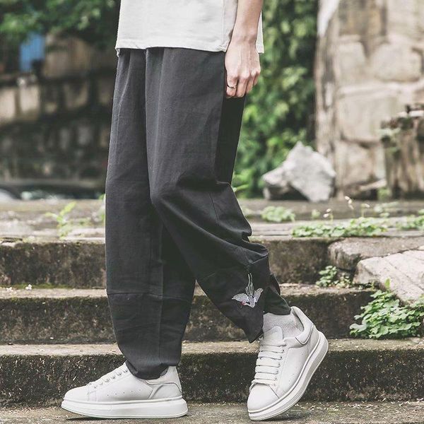 male sweatpants joggers summer chinese style mens polyester loose men solid harajuku streetwear harem pants men's, Black
male sweatpants joggers summer chinese style mens polyester loose men solid harajuku streetwear harem pants men's, Black