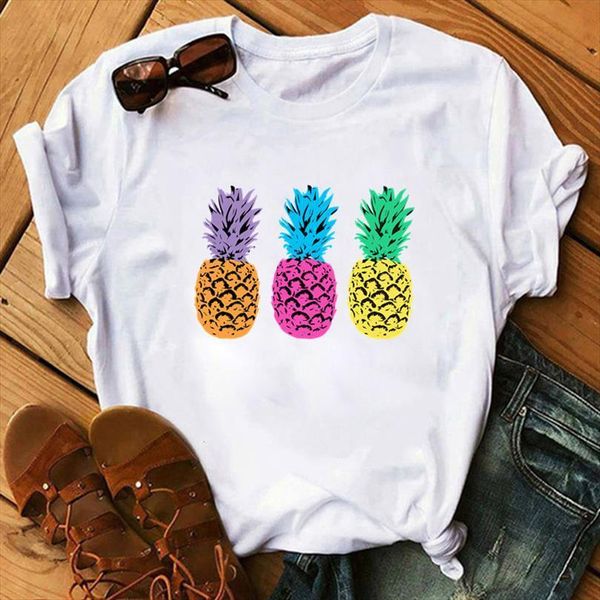 fashion pineapple printed and men women womens summer casual white tee short sleeve loose harajuku tees, White;black
fashion pineapple printed and men women womens summer casual white tee short sleeve loose harajuku tees, White;black