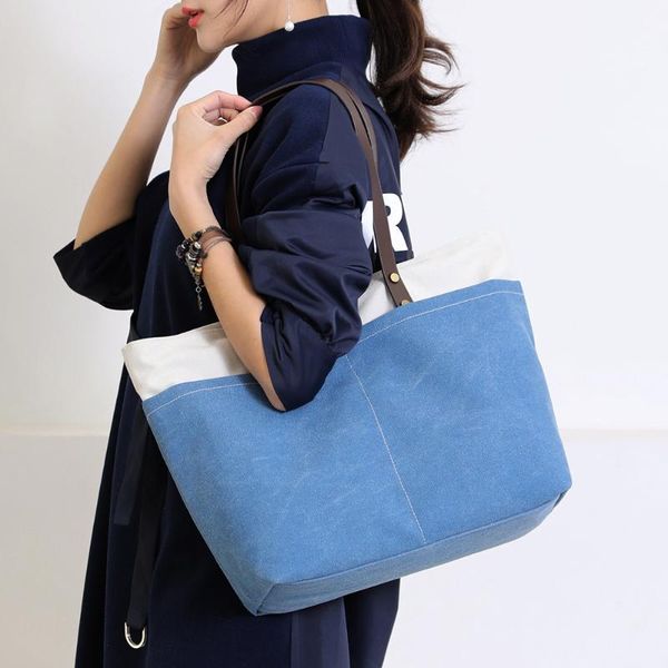 canvas lady bag, large capacity tote travel, color contrast casual one-shoulder handbag cross body
canvas lady bag, large capacity tote travel, color contrast casual one-shoulder handbag cross body