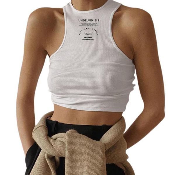 women's tanks & camis summer women stretchy tank trendy letter print sleeveless crew neck slim fit crop female clothes clubwear, White
women's tanks & camis summer women stretchy tank trendy letter print sleeveless crew neck slim fit crop female clothes clubwear, White