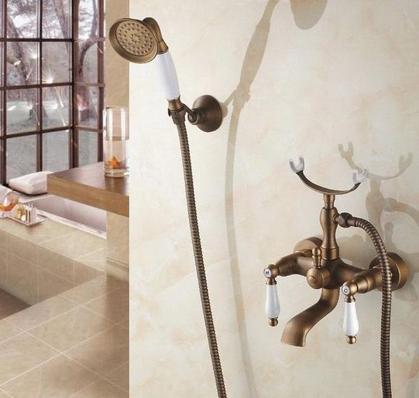antique brass dual ceramics handles clawfoot tub filler wall mount bathtub shower mixer tap with bracket holder atf156 bathroom sets
antique brass dual ceramics handles clawfoot tub filler wall mount bathtub shower mixer tap with bracket holder atf156 bathroom sets