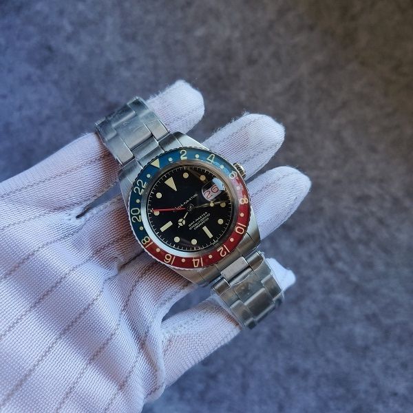 39mm watch hand made aging vintage 1st generation gmt 1954 ref.6542 bracelet automatic men wristwatch red blue bezel 355863 1675, Slivery;brown
39mm watch hand made aging vintage 1st generation gmt 1954 ref.6542 bracelet automatic men wristwatch red blue bezel 355863 1675, Slivery;brown