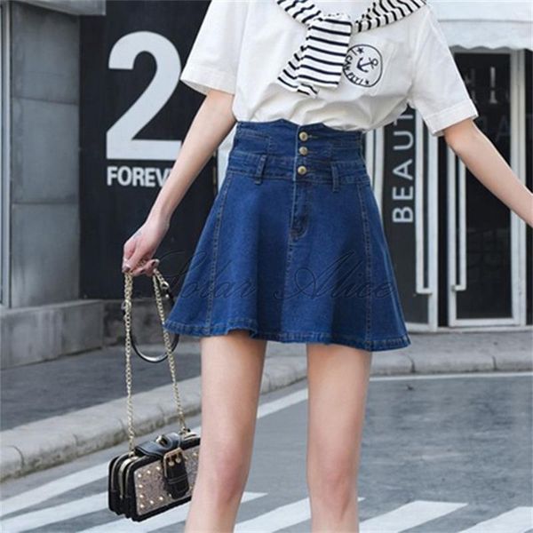 women's summer denim skirt a-line retro thin high waist swing umbrella skirts, Black
women's summer denim skirt a-line retro thin high waist swing umbrella skirts, Black