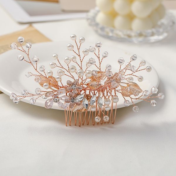fashion wedding rose gold comb headdress pearl rhinestone hair accessories bride handmade tiara ladies prom jewelrydio chan contact, White;golden
fashion wedding rose gold comb headdress pearl rhinestone hair accessories bride handmade tiara ladies prom jewelrydio chan contact, White;golden