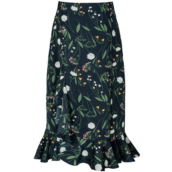 trumpet mermaid green ruffle floral print flower midi skirt high street empire vintage retro s0045 210514, Black
trumpet mermaid green ruffle floral print flower midi skirt high street empire vintage retro s0045 210514, Black